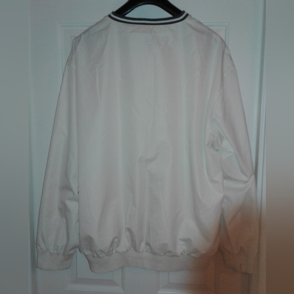 Polo Golf Ralph Lauren Crest V neck Windbreaker pullover Jacket XL Off White - Picture 3 of 6